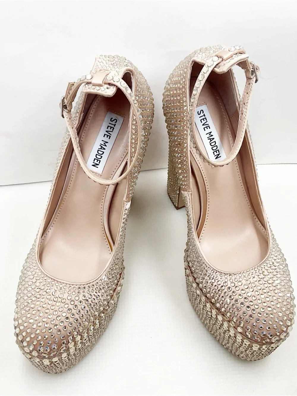 {Steve Madden} Skyrise Rhinestone Embellished Platform Heels